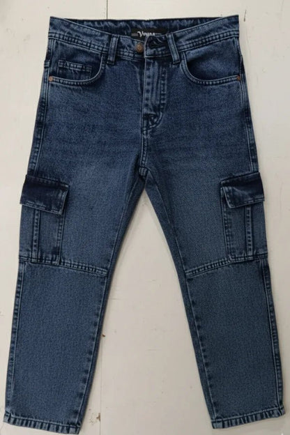 Blue cargo jeans - Yobe kids