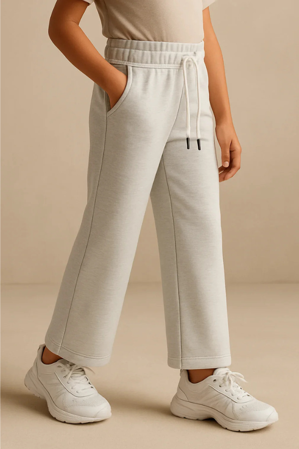 grey wide-leg sweat pants