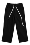 black wide-leg sweat pants - Yobe kids