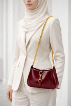 Gucci Jackie Notte Mini Bag in Crinkled Patent Leather