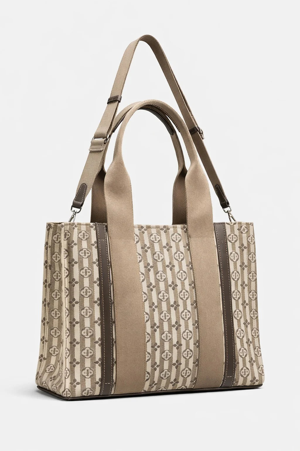 David Jones Monogram Canvas Tote Bag