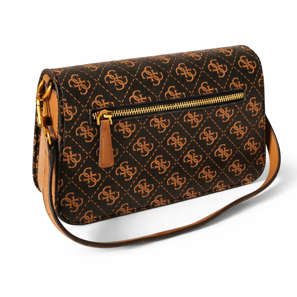 GUESS Womens Eco Mietta Flap Shoulder Bag