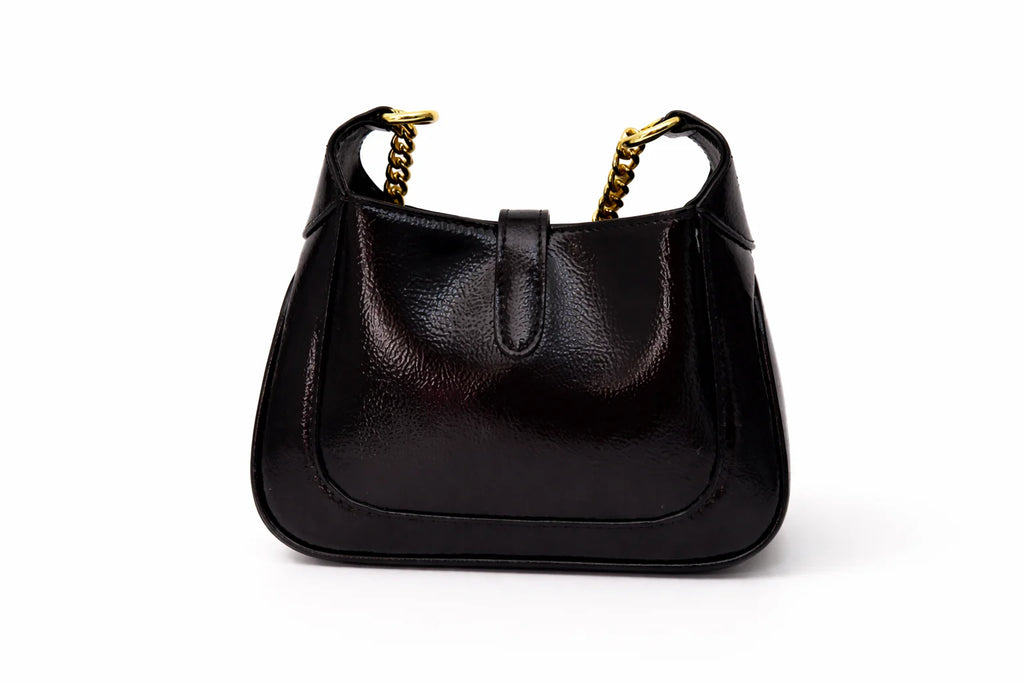 Gucci Jackie Notte Mini Bag in Crinkled Patent Leather