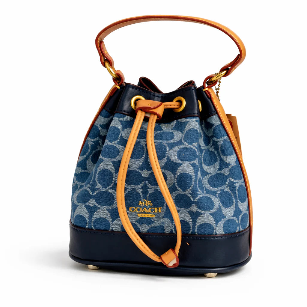 Coach Mini Bucket Bag In Signature Denim