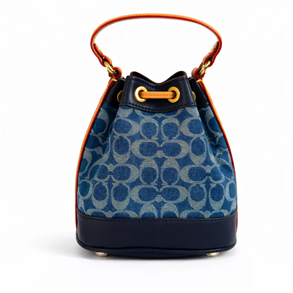 Coach Mini Bucket Bag In Signature Denim