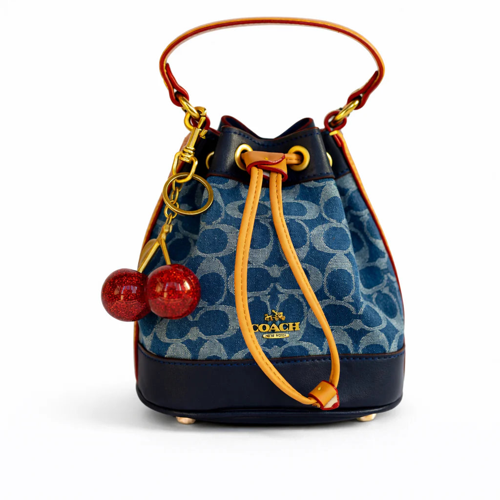 Coach Mini Bucket Bag In Signature Denim