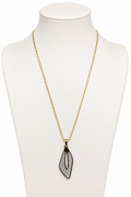 Crystal Teardrop Stainless Steel Necklace