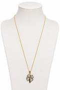 Crystal Four-Leaf Clover Stainless Steel Necklace