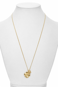 Golden Clover Charm Stainless Steel Necklace