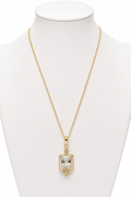 Rectangular Crystal Geometric Stainless Steel Necklace