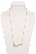 Crystal Wave Stainless Steel Necklace