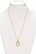 Pearl Square Stainless Steel Necklace