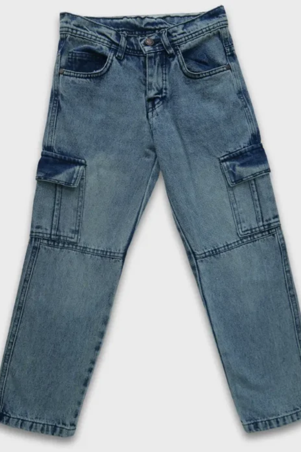 Light blue cargo jeans