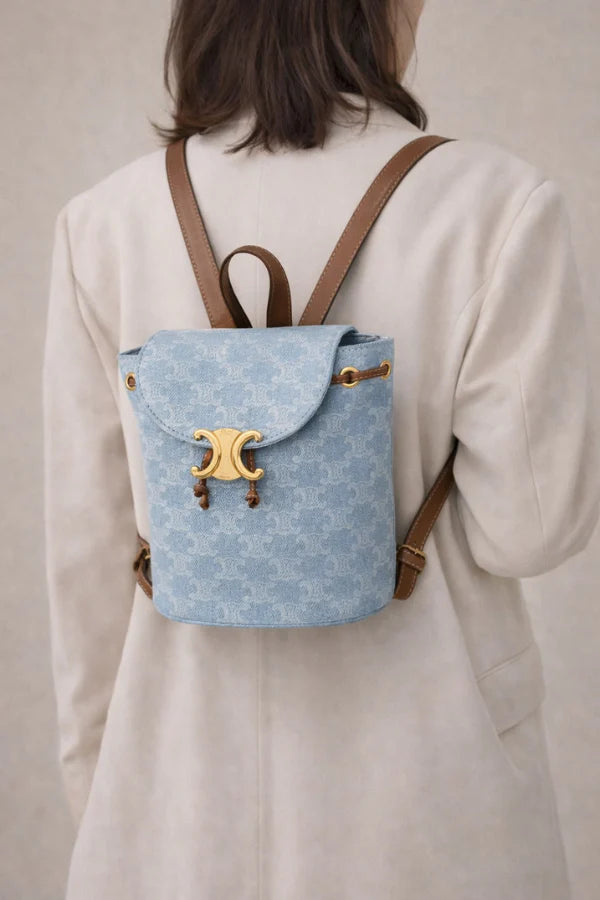 BACKPACK CELINE BONNIE IN TEXTILE WITH TRIOMPHE ALL-OVER