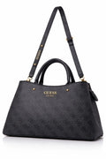 GUESS Quattro G Logo Printed Satchel Bag