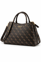 GUESS Quattro G Logo Printed Satchel Bag