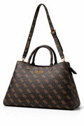 GUESS Quattro G Logo Printed Satchel Bag
