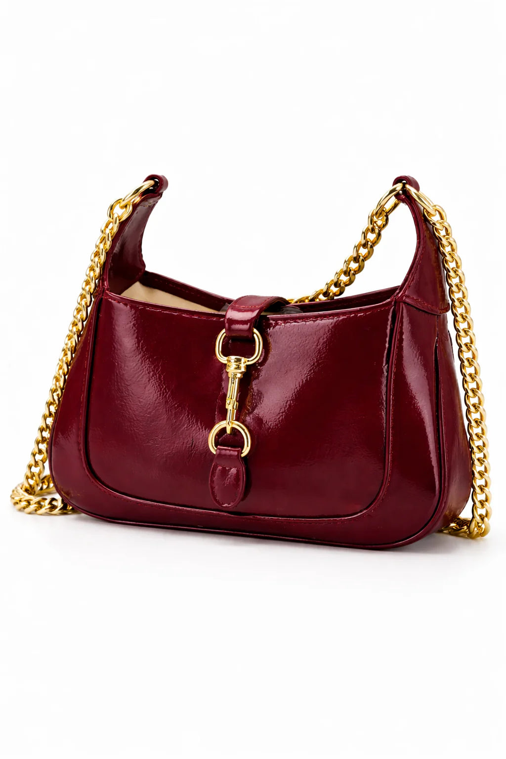 Gucci Jackie Notte Mini Bag in Crinkled Patent Leather